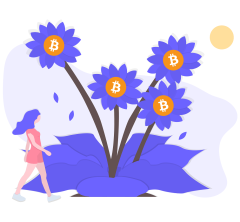 bitcoin crypto flowers
