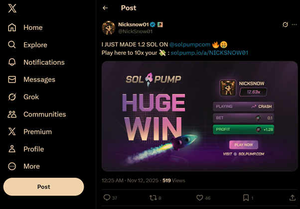 huge win on solpump.io