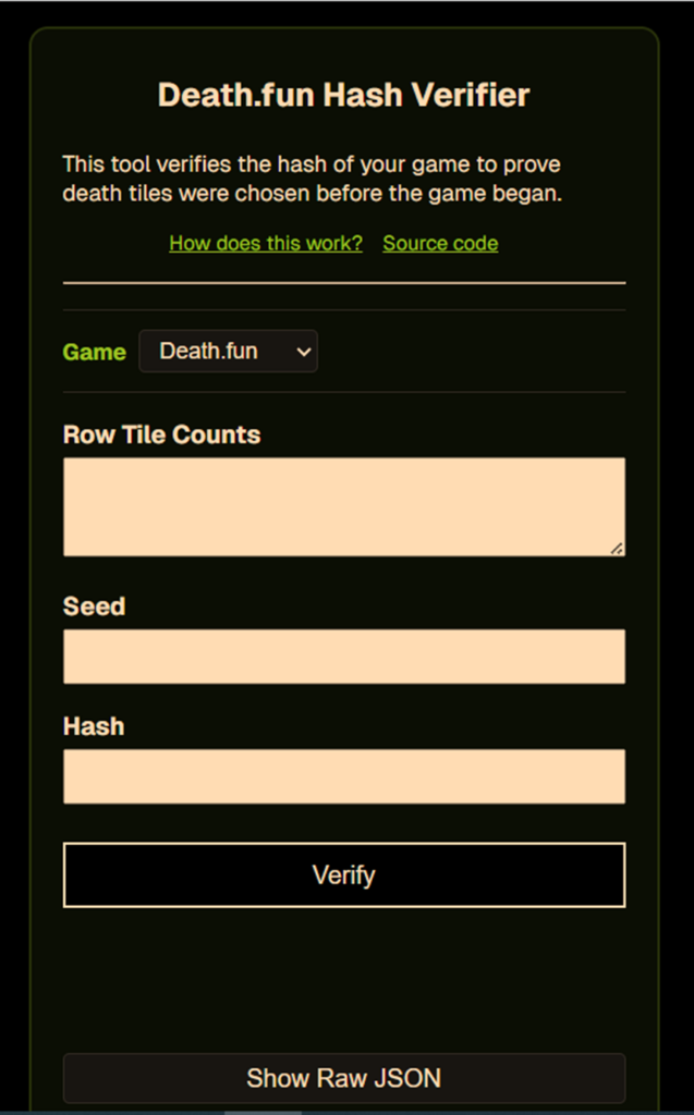 death.fun hash verifier