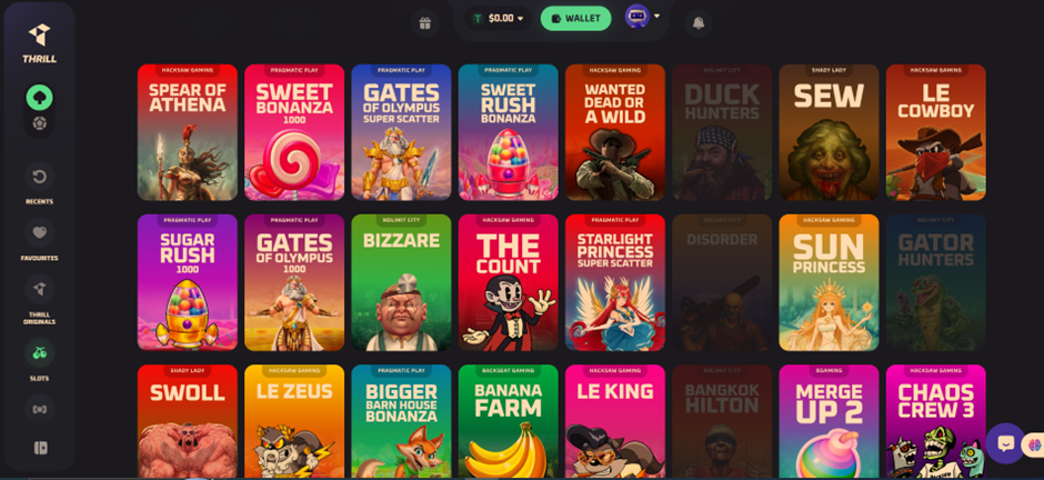 thrill.com crypto casino slots